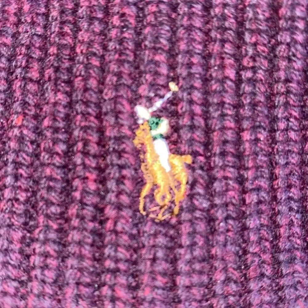POLO Ralph Lauren $78 Signature Pony 100% Merino Wool-Beanie Juneberry OS NWOT
